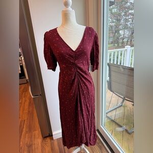 Old Navy NWT burgandy midi dress